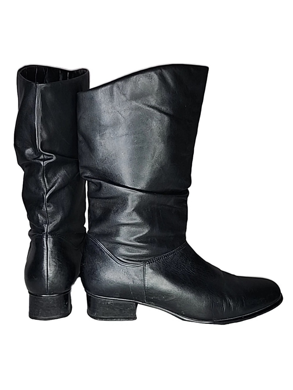 Worthington leather mid calf slouch boots size 8.5